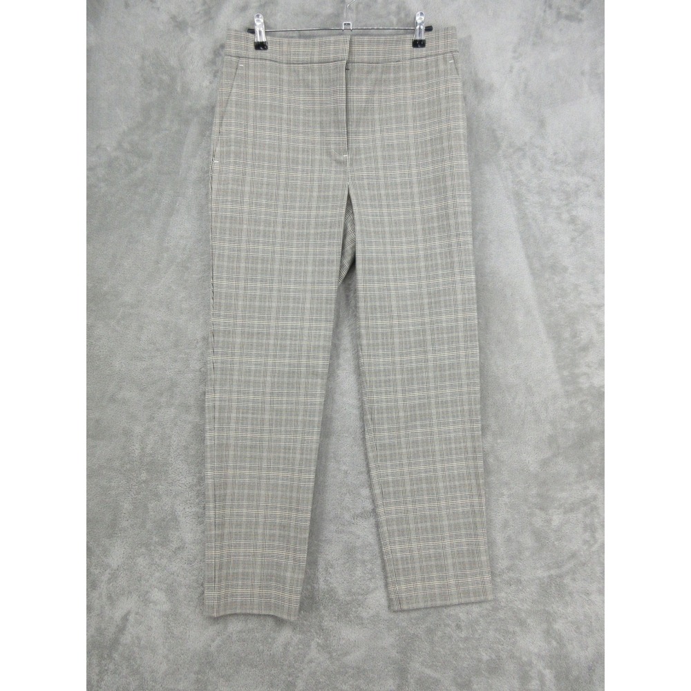 Ann Taylor Pants Womens Size 8 Plaid Slim Ankle Career Trousers Preppy Academia